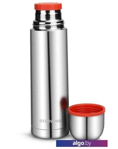 Термос 10-500 500мл (серебристый/красный) Starwind