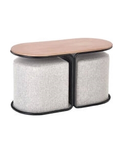 Журнальный столик Halmar Pampa + 2 пуфа