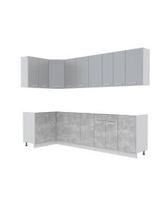 Кухонный гарнитур Интерлиния Мила Лайт 1.2x2.8 без столешницы