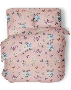 Комплект постельного белья Samsara Home Бабочки на розовом 2сп Сат200ц-7