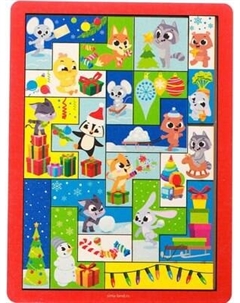 Развивающая игра Тетрис. Новый год! Праздник у зверят / 6998304 Лесная мастерская