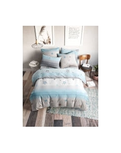 Комплект постельного белья Звездочки голубой Бязь 1.5сп. 50x70 / 9869-1 Ночь нежна