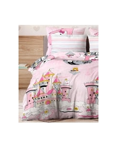 Комплект постельного белья Ночь нежна Кошечки-Принцессы. Поплин 1.5 сп. 70x70 / 9183-1+9187-2
