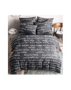 Комплект постельного белья Леттеринг 9765-1 Бязь 120г 1.5сп Веселина