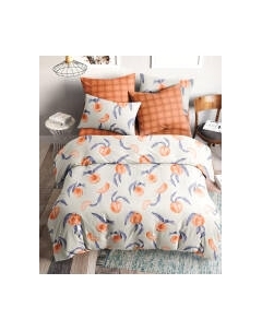 Комплект постельного белья Ночь нежна Сочный персик Стандарт Бязь 2сп Евро 50x70 / 70413-1+9849-5