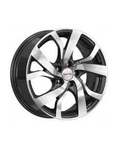 Литой диск Палермо (КС607) 16x6.5" 5x108мм DIA 63.35мм ET 50мм Алмаз черный K&k