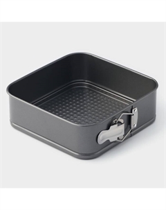 Форма для выпечки «Элин. Квадрат», 20×6,5 см, съёмное дно, антипригарное покрытие, цвет чёрный Доляна