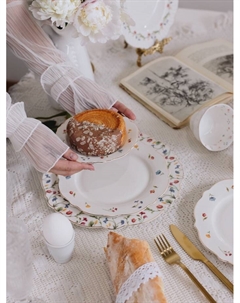 Тарелка WY Flowers song, d=20 см, фарфор, белая Wilson&young