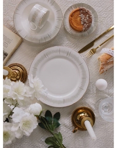 Тарелка WY Golden rays, d=27 см, фарфор, белая Wilson&young