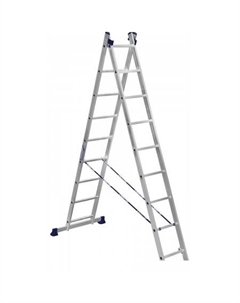 Лестница-стремянка двухсекционная универсальная 5209 2x9 Алюмет