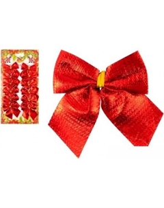 Елочная игрушка Рождественский 007705 (12 шт, красный) Волшебная страна