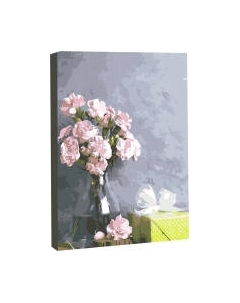 Картина по номерам Школа талантов Розовые цветы и подарок / 5222593