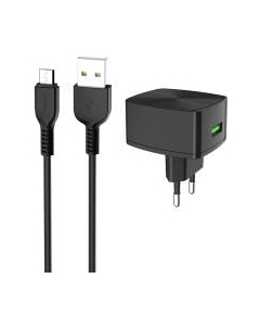 Зарядное устройство сетевое C70A QC3.0 + кабель AM-microBM / 6931474706645 Hoco