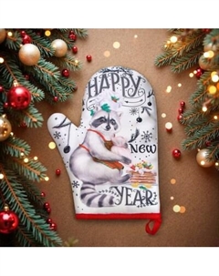 Рукавица-прихватка Доляна Happy new year / 9569080