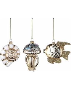 Набор елочных игрушек Tkano New Year Essential Sea Life / TK24-NY_DEC0009