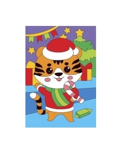 Картина по номерам Школа талантов Тигренок с леденцом / 7073125