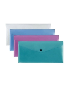 Набор папок-конвертов на кнопке А6, 200 мкм, TOP Mistral, непрозрачная, 4 штуки, глянцевая, металлик, МИКС Calligrata