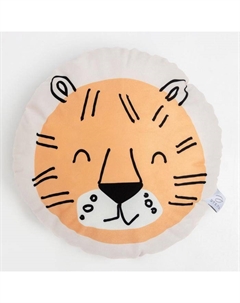 Подушка декоративная «Тигр», 40×40 см, велюр, 100% полиэстер Этель