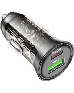 Зарядное устройство автомобильное Borofone BZ26A один порт PD43W + кабель Type-C to Lightning