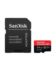 Карта памяти SanDisk Extreme PRO MicroSDXC 64GB + адаптер (SDSQXCU-064G-GN6MA) Sandisk