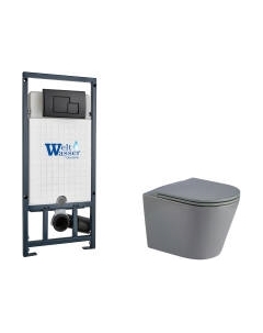Унитаз подвесной с инсталляцией WeltWasser Marberg 507 + Salzbach 041 MT-GR + Mar 507 SE MT-BL Weltwasser