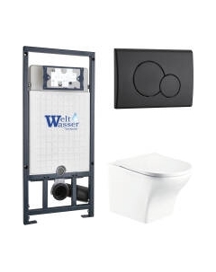 Унитаз подвесной с инсталляцией WeltWasser Marberg 507 + Odenbach 004 GL-WT + Mar 507 MT-BL Weltwasser