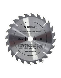 Пильный диск БЕЛМАШ 190x1.6/1.4x20/16 24Т / RD103A Белмаш