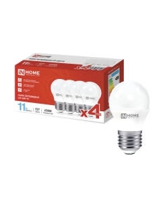 Лампа INhome LED-ШАР-VC 11Вт 230В Е27 6500К 1050Лм / 4690612047898 Inhome