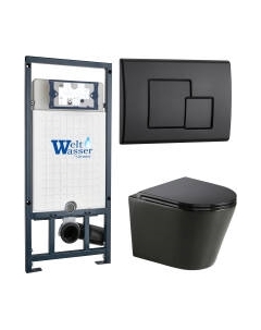 Унитаз подвесной с инсталляцией WeltWasser Marberg 507 + Salzbach 043 MT-BL + Mar 507 SE MT-BL Weltwasser