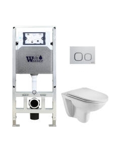 Унитаз подвесной с инсталляцией WeltWasser Amberg 506 ST+Baarbach 004 GL-WT+ Amberg RD-WT Weltwasser