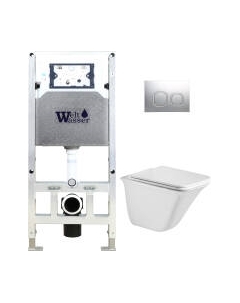 Унитаз подвесной с инсталляцией WeltWasser Amberg 506 ST+Rotbach 004 GL-WT+Amberg RD-CR Weltwasser