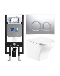 Унитаз подвесной с инсталляцией WeltWasser Amberg 497+Odenbach 004 GL-WT+ Amberg RD-CR Weltwasser