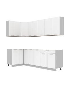 Кухонный гарнитур Интерлиния Мила Лайт 1.2x2.5 без столешницы