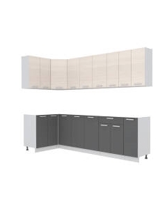 Кухонный гарнитур Интерлиния Мила Лайт 1.2x2.7 без столешницы