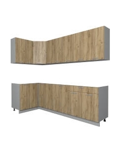 Кухонный гарнитур Интерлиния Мила Лайт 1.2x2.5 без столешницы