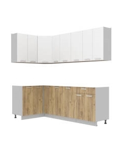 Кухонный гарнитур Интерлиния Мила Лайт 1.2x2.3 без столешницы