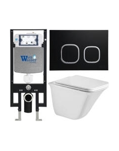 Унитаз подвесной с инсталляцией WeltWasser Amberg 497+Rotbach 004 GL-WT+ Amberg RD-BL Weltwasser