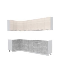 Кухонный гарнитур Интерлиния Мила Лайт 1.2x2.8 без столешницы