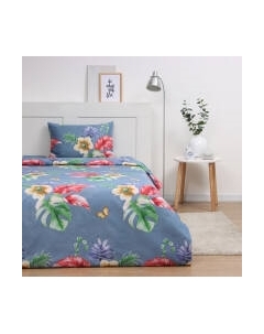 Комплект постельного белья Тропические листья 1.5сп / 10364515 Экономь и я