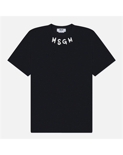 Мужская футболка Brush Stroke Collar Logo Print Msgm