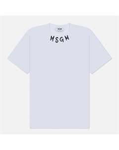 Мужская футболка Brush Stroke Collar Logo Print Msgm