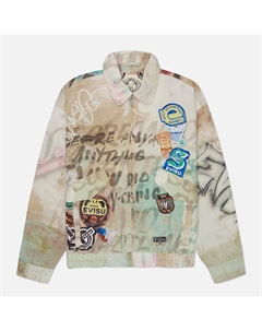 Мужская куртка ветровка Heritage Graffiti Allover Print Zip Up Evisu