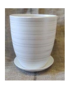 Кашпо с подставкой,арт.1120-с, 4,5л., серая полоска Керамдекор