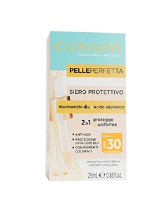 Cыворотка для лица увлажняющая 2 в 1 с SPF 30 Pelleperfetta Clinians