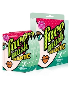 Маска для лица гелевая омолаживающая с коллагеном Skin Elastic 25 Bling pop