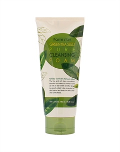 Пенка для умывания очищающая с экстрактом зеленого чая Green Tea Seed Pure Cleansing Foam 180 Farmstay