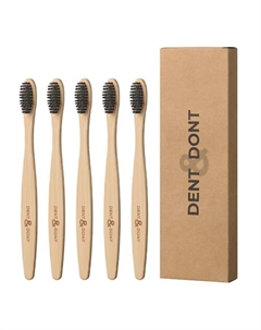 Набор бамбуковых зубных щеток средней жесткости Dent&dont