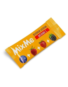 Витамин С желейный батончик в виде стика с ягодным вкусом (клубника, малина, черника, ежевика) Mixme
