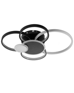 Люстра с ПДУ 1895/6 LED 124 Вт диммер черно-белый 59×49×11.5 см Bayerlux