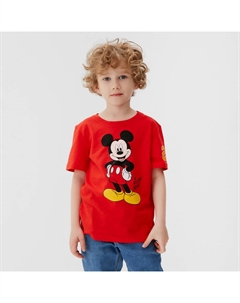 Футболка детская Mickey Микки Маус, рост 110-116, красный Kaftan